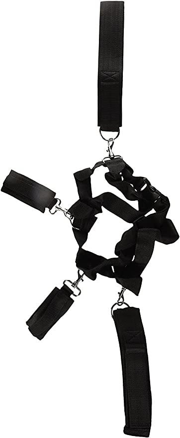 Imbracatura Fetish Heavy Duty con Polsini Regolabili e Maschera Satin Love